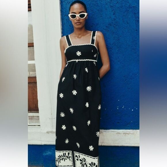 Zara blogger favorite printed cotton dress - Picture 7 of 11